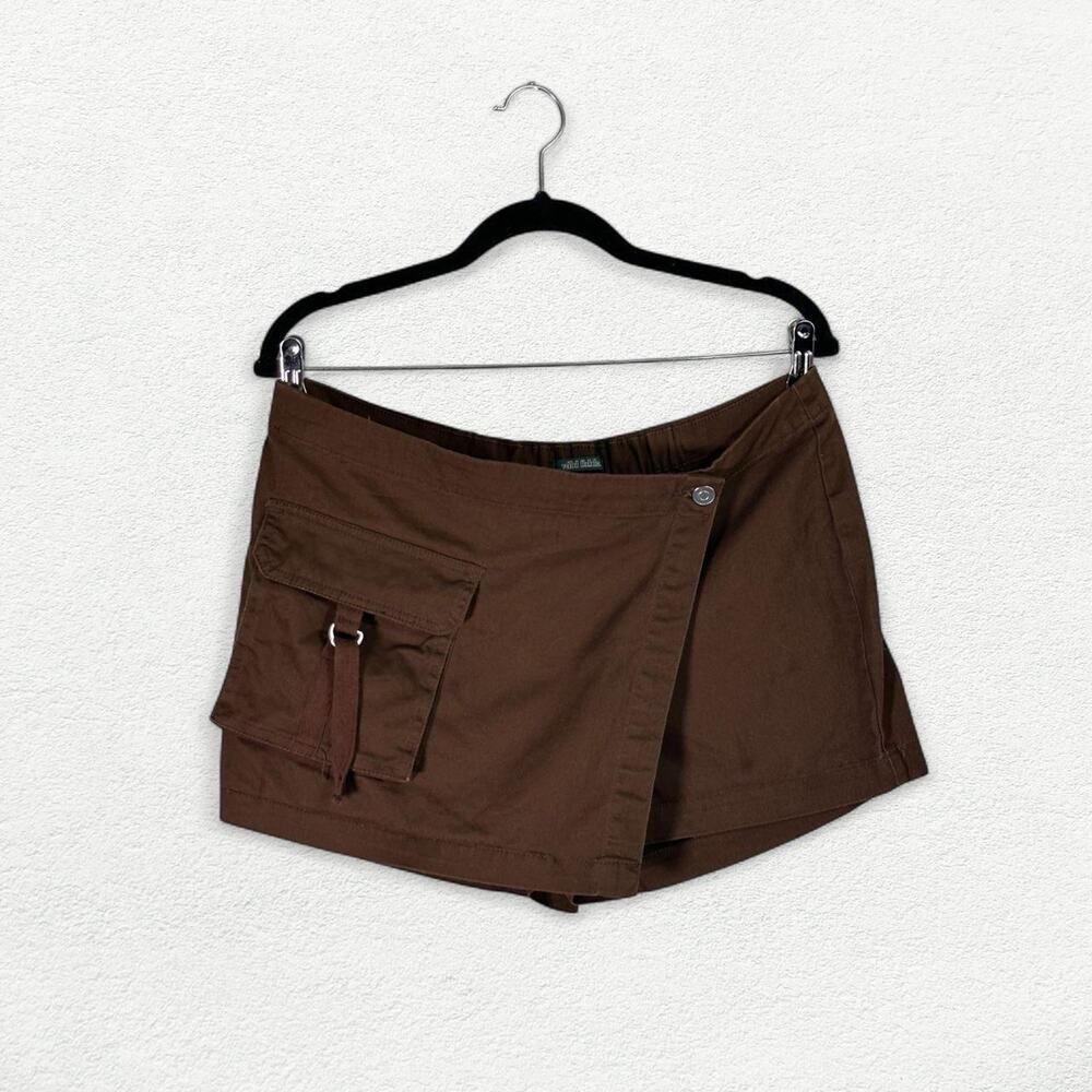 Wild Fable Mini Cargo Wrap Skort in Brown - Picture 3 of 8